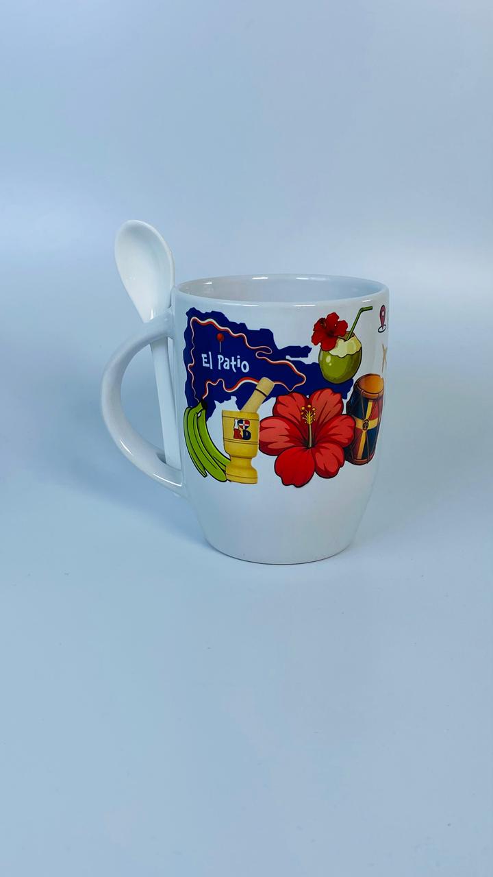 Taza con cuchara Dominicanisima