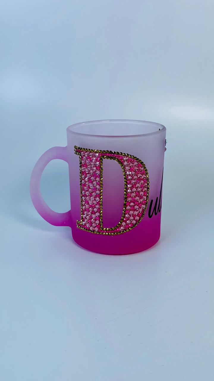 Taza Frosted Rosada Cafe