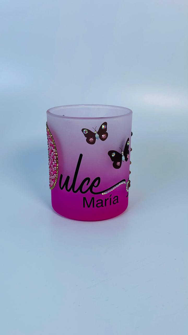 Taza Frosted Rosada Cafe 2