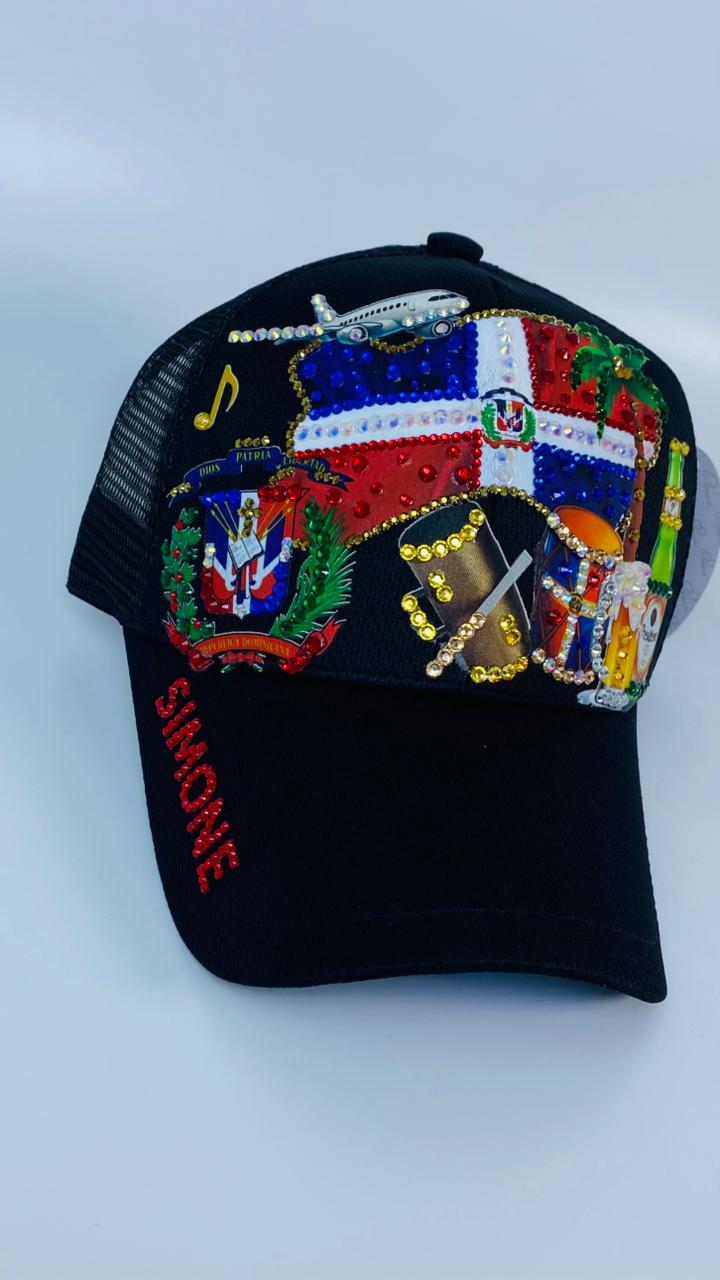 Gorra Negra Bandera Dominicana 2