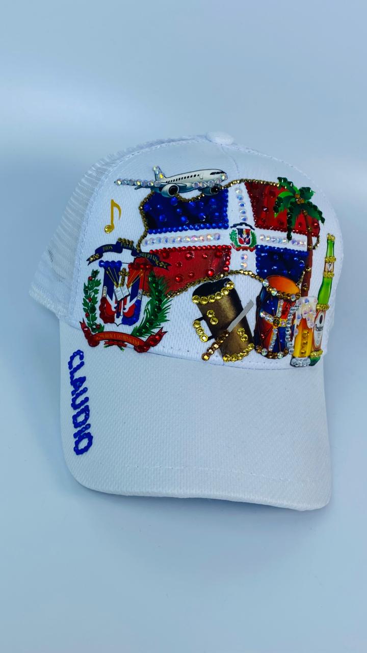 Gorra Blanca Bandera Dominicana 2