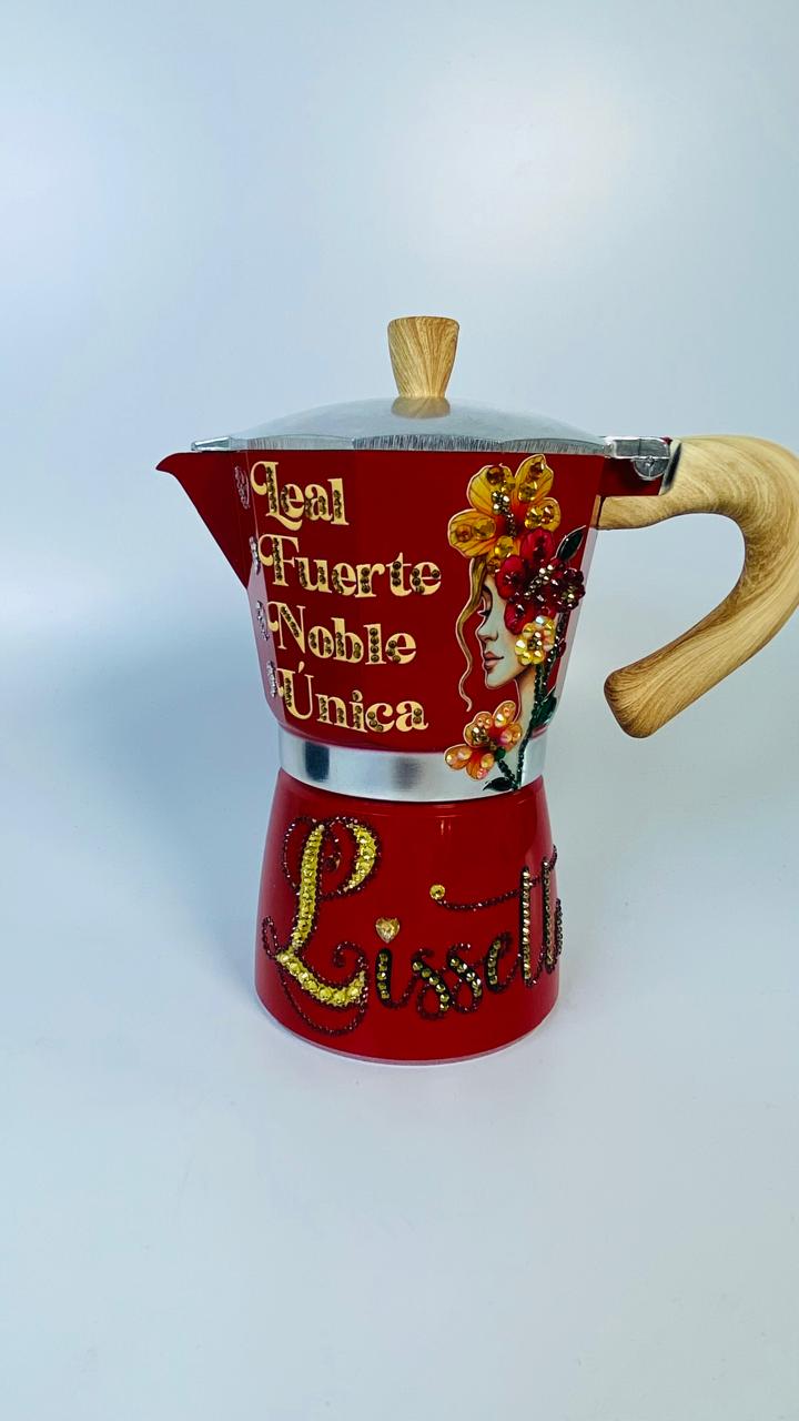 Greca Italiana Roja Diseño Madre 2