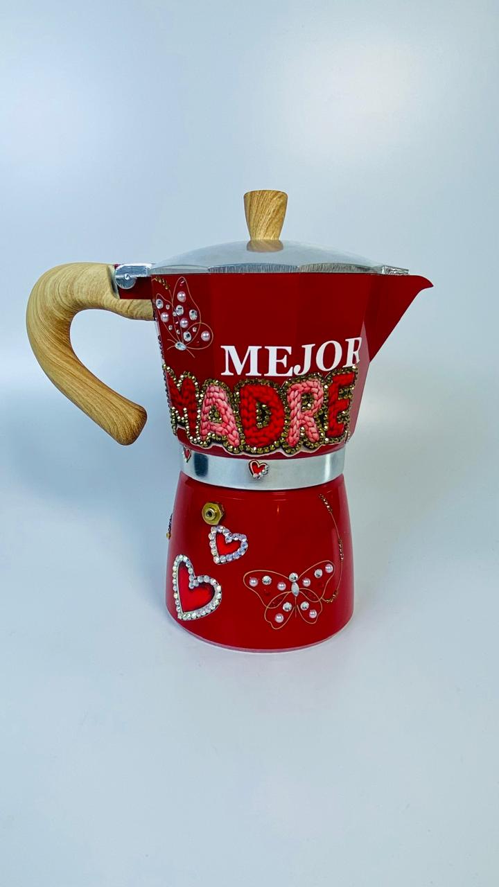 Greca Italiana Roja Diseño Madre