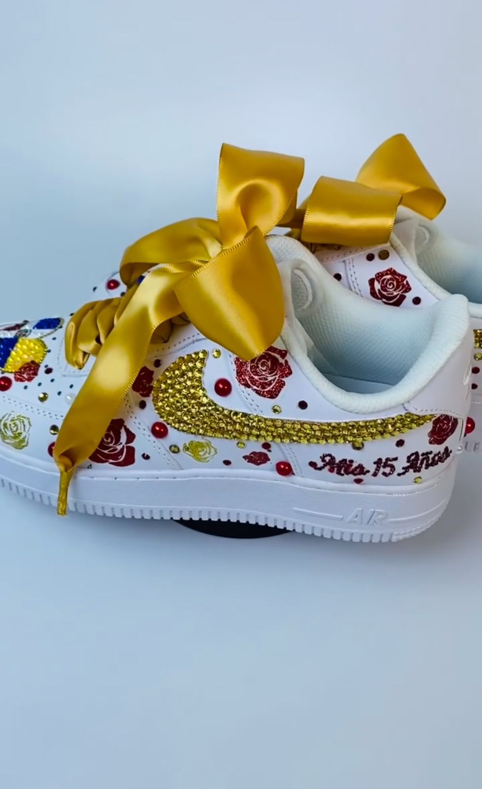 Tenis Blancos Quinceañera Flores 3