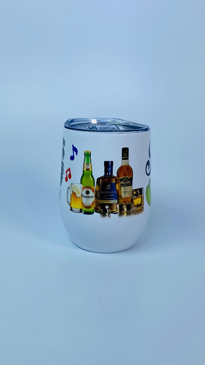 Wine Cup con diseño de gallo 2